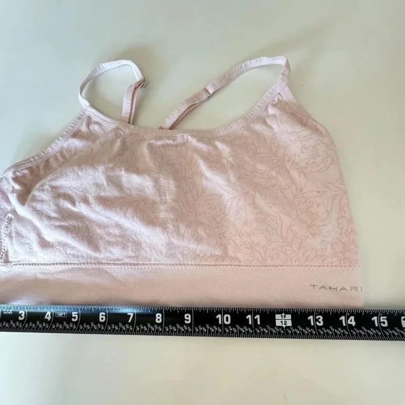Tahari || Sports Bra Baby Pink Floral XL - Picture 6 of 7
